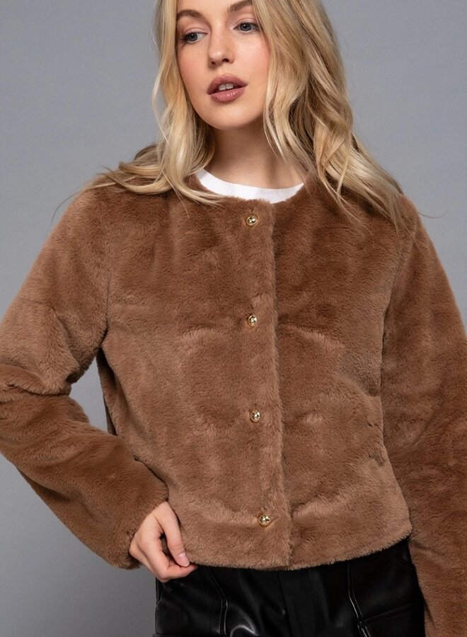 Faux fur jacket