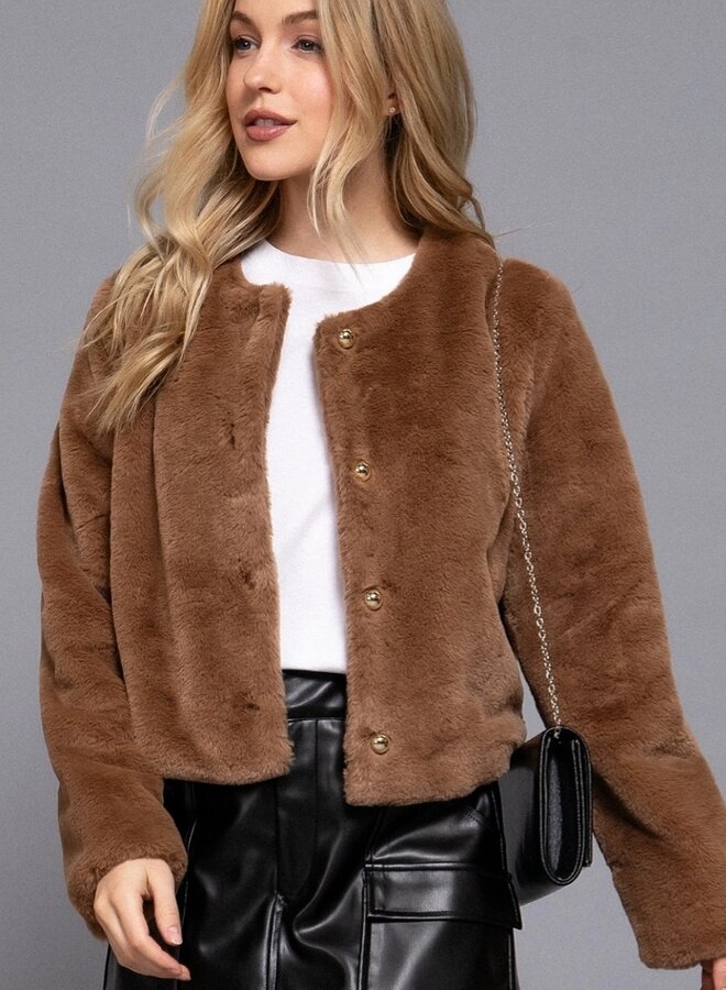 Faux fur jacket