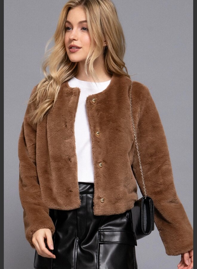 Faux fur jacket