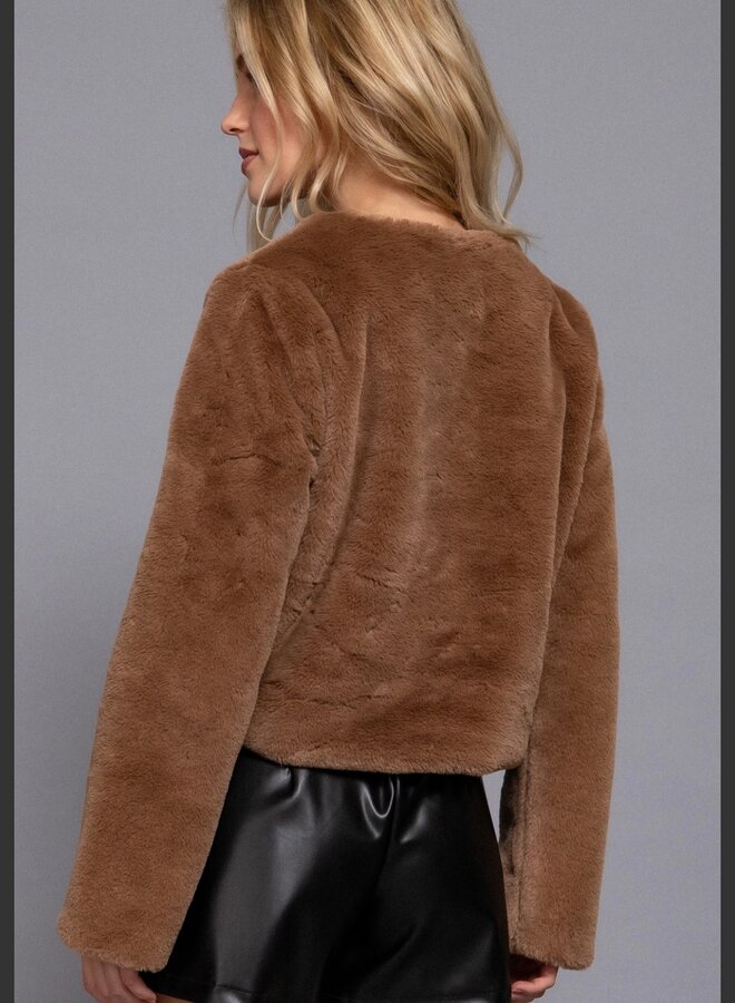 Faux fur jacket