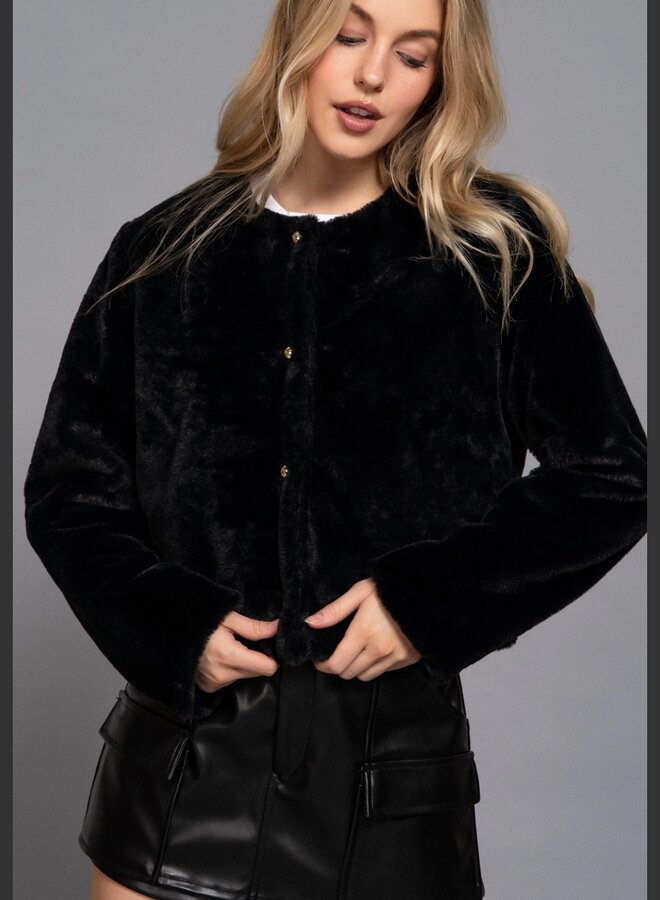 Faux fur jacket