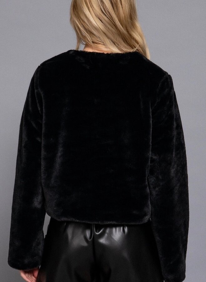Faux fur jacket