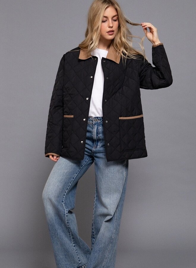 Long sleeve quilted work jacket