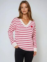 Copperose Striped heart sweater