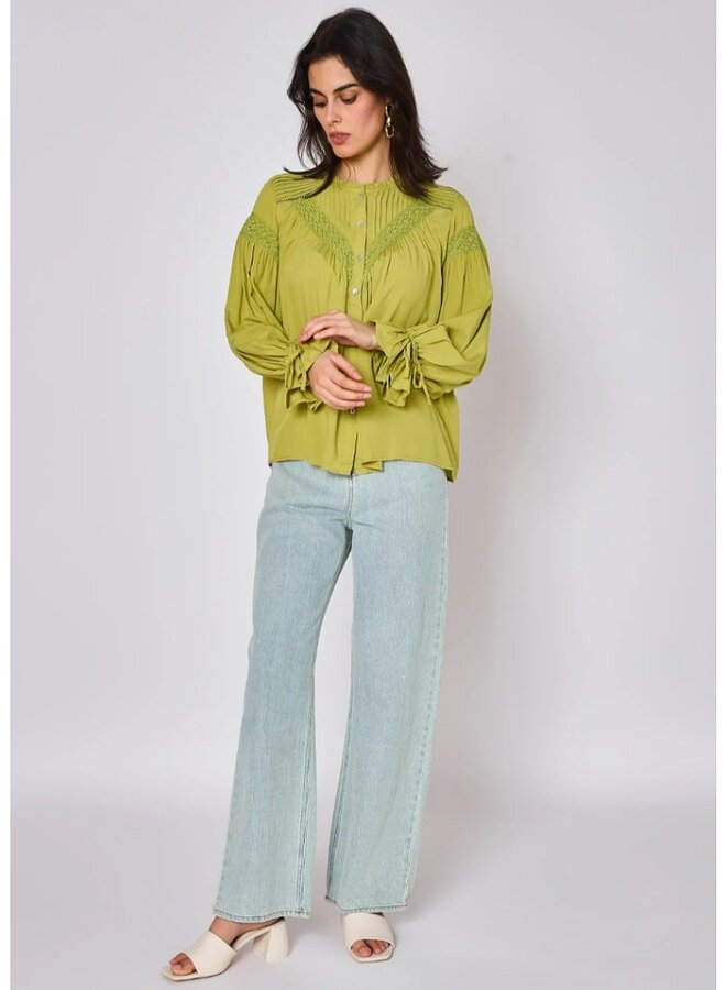 Button up peasant blouse