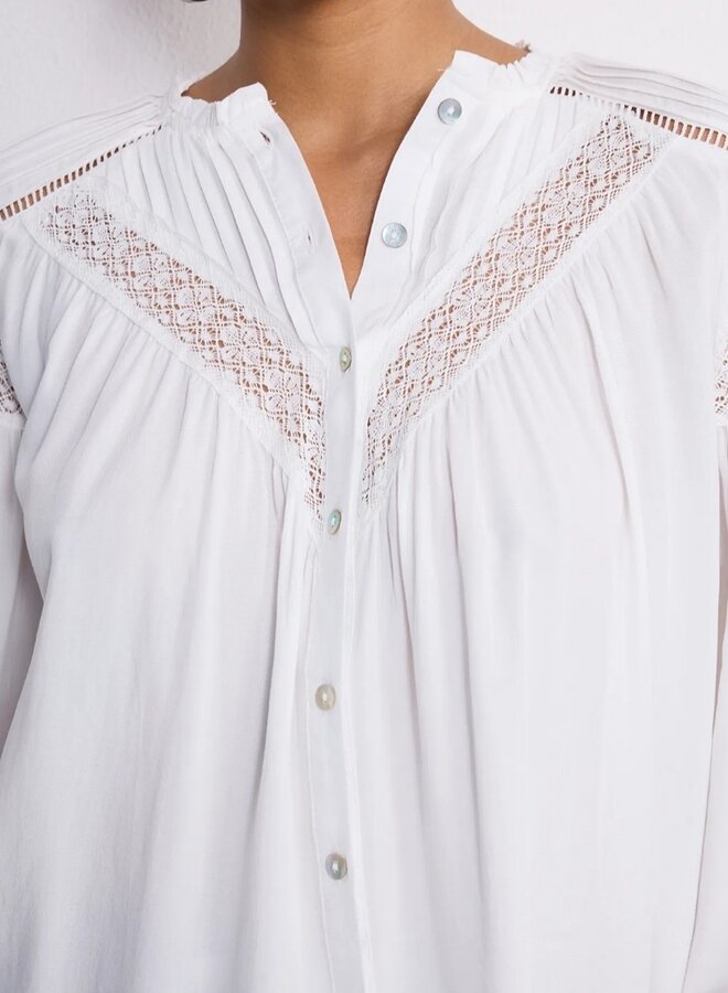 Button up peasant blouse