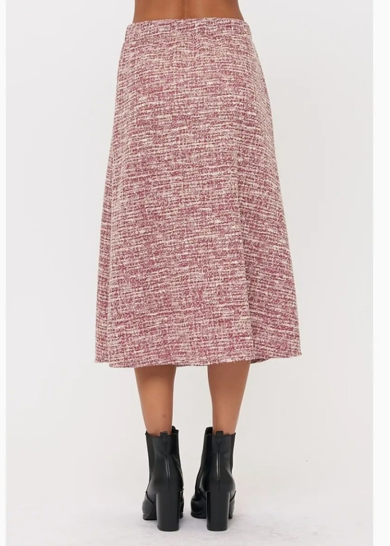 Perseption A Line button down textured midi skirt