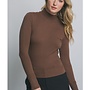 Gold button high neck sweater