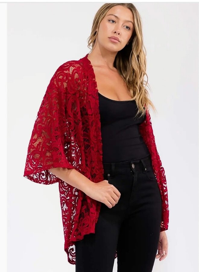 Crochet lace cardigan
