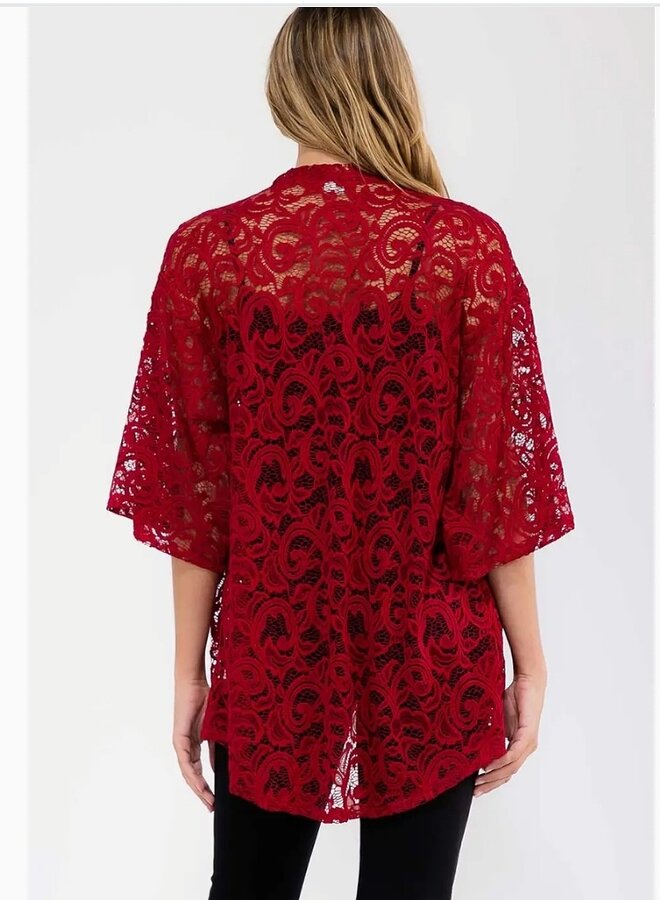 Crochet lace cardigan