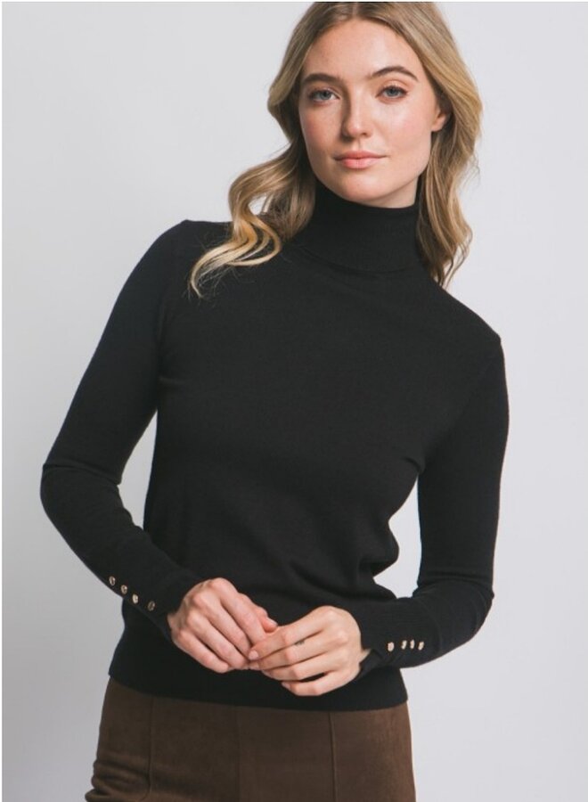 Black turtleneck sweater