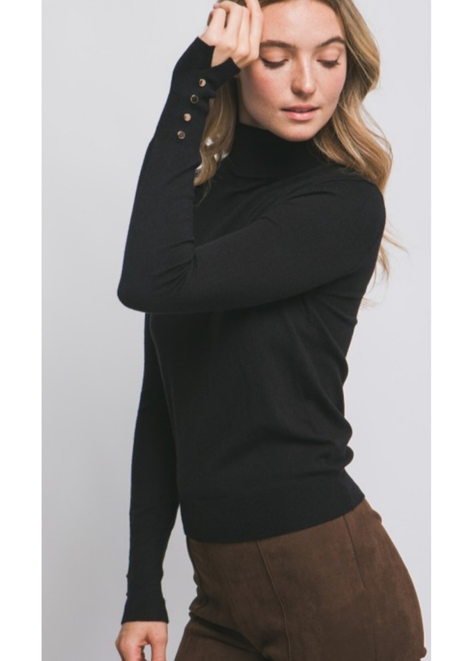 Love Tree Black turtleneck sweater