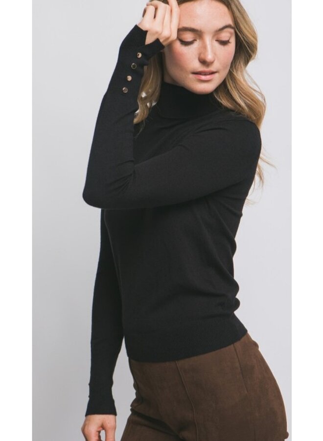 Black turtleneck sweater