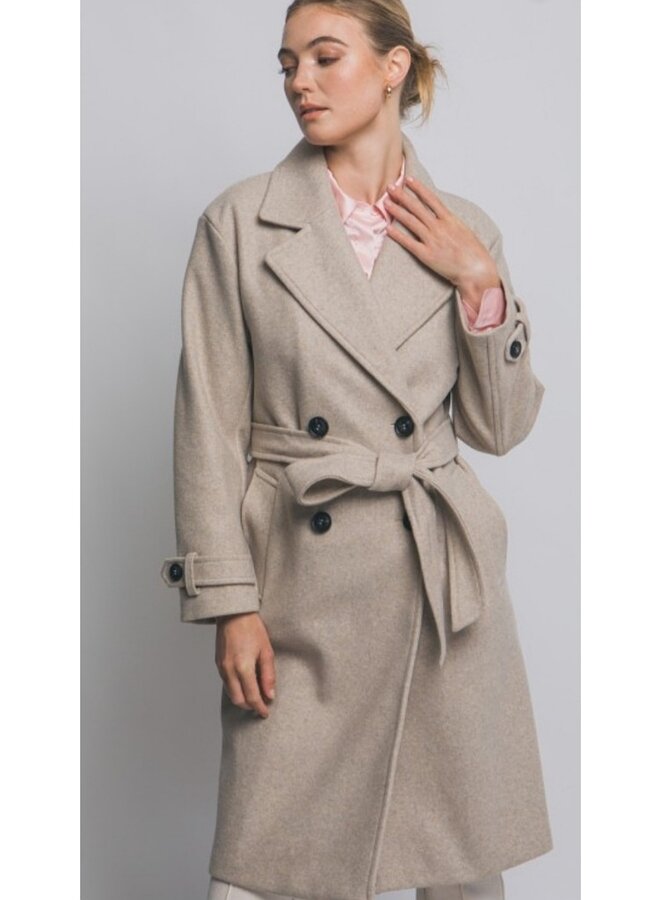 Belted winter coat