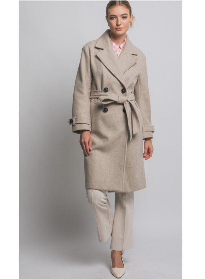 Belted winter coat