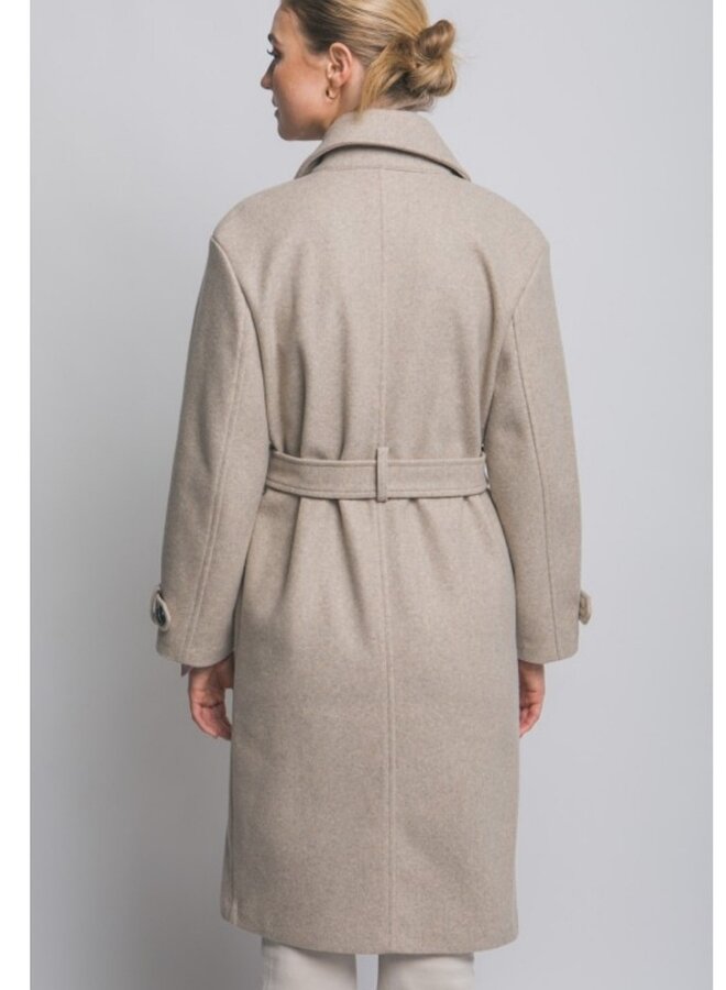 Belted winter coat