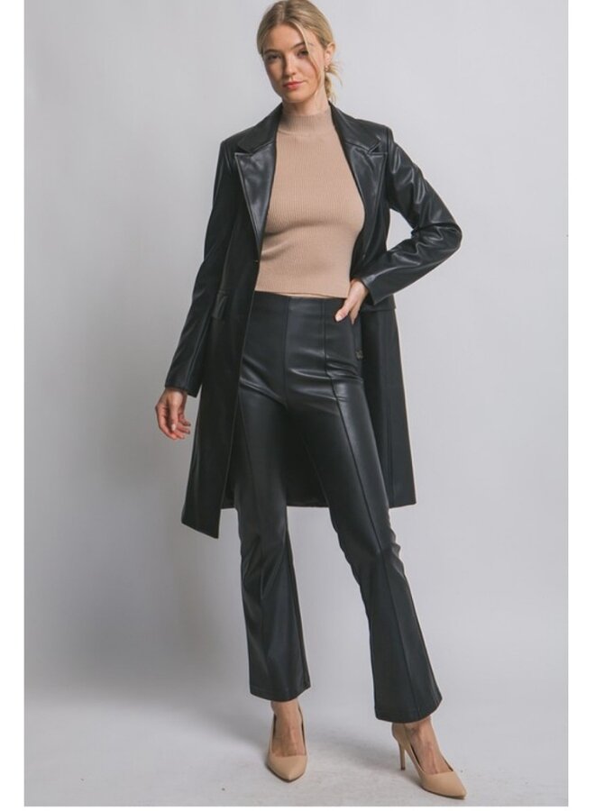 Faux leather pants