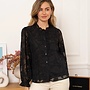 Burnout sheer blouse