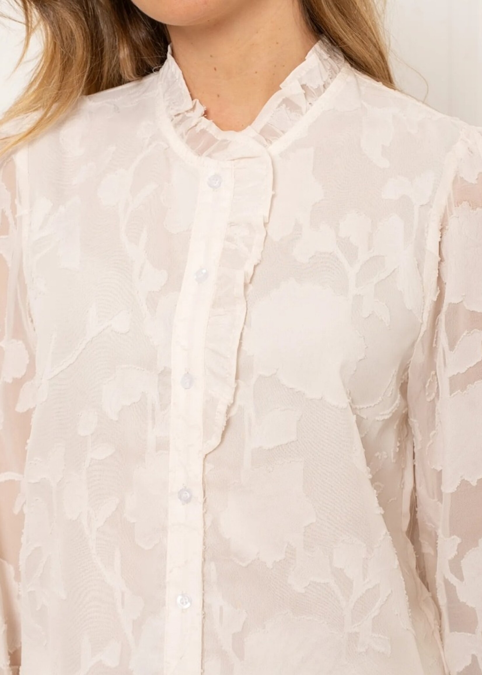 Kilky Burnout sheer blouse
