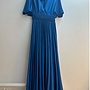 Short sleeve pleated evening dress