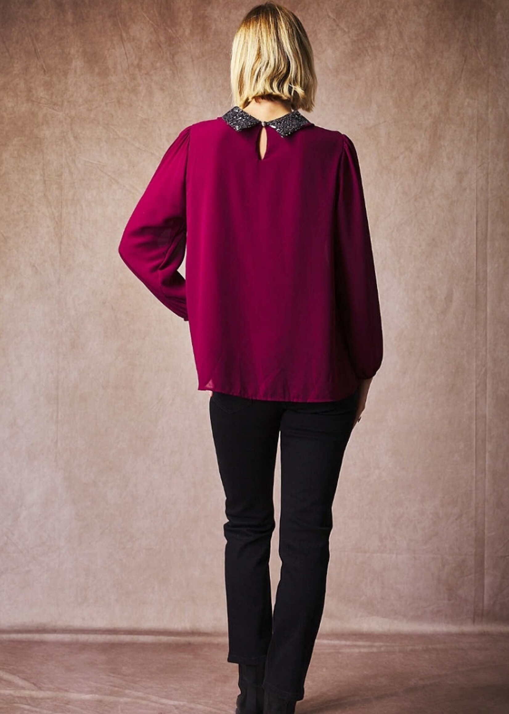 Issyma sequin collar blouse