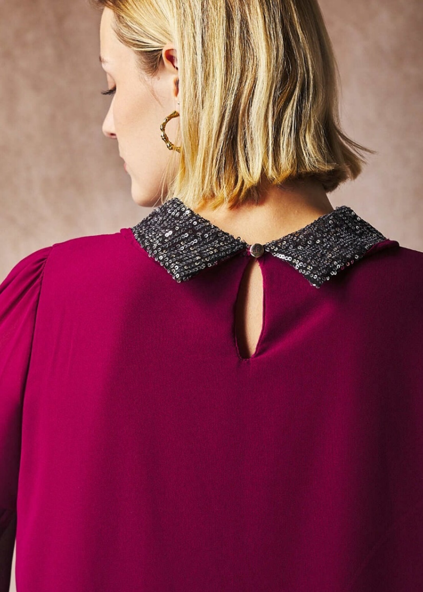 Issyma sequin collar blouse