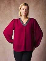v neck sequin blouse