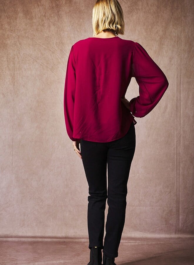 v neck sequin blouse