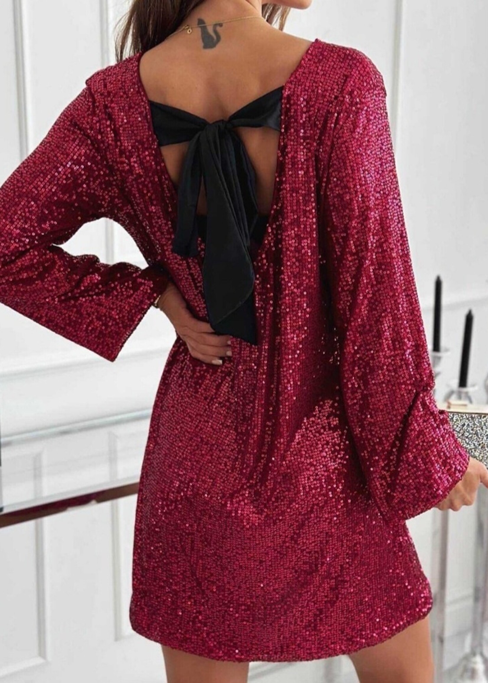 Issyma sequin dress with back bow