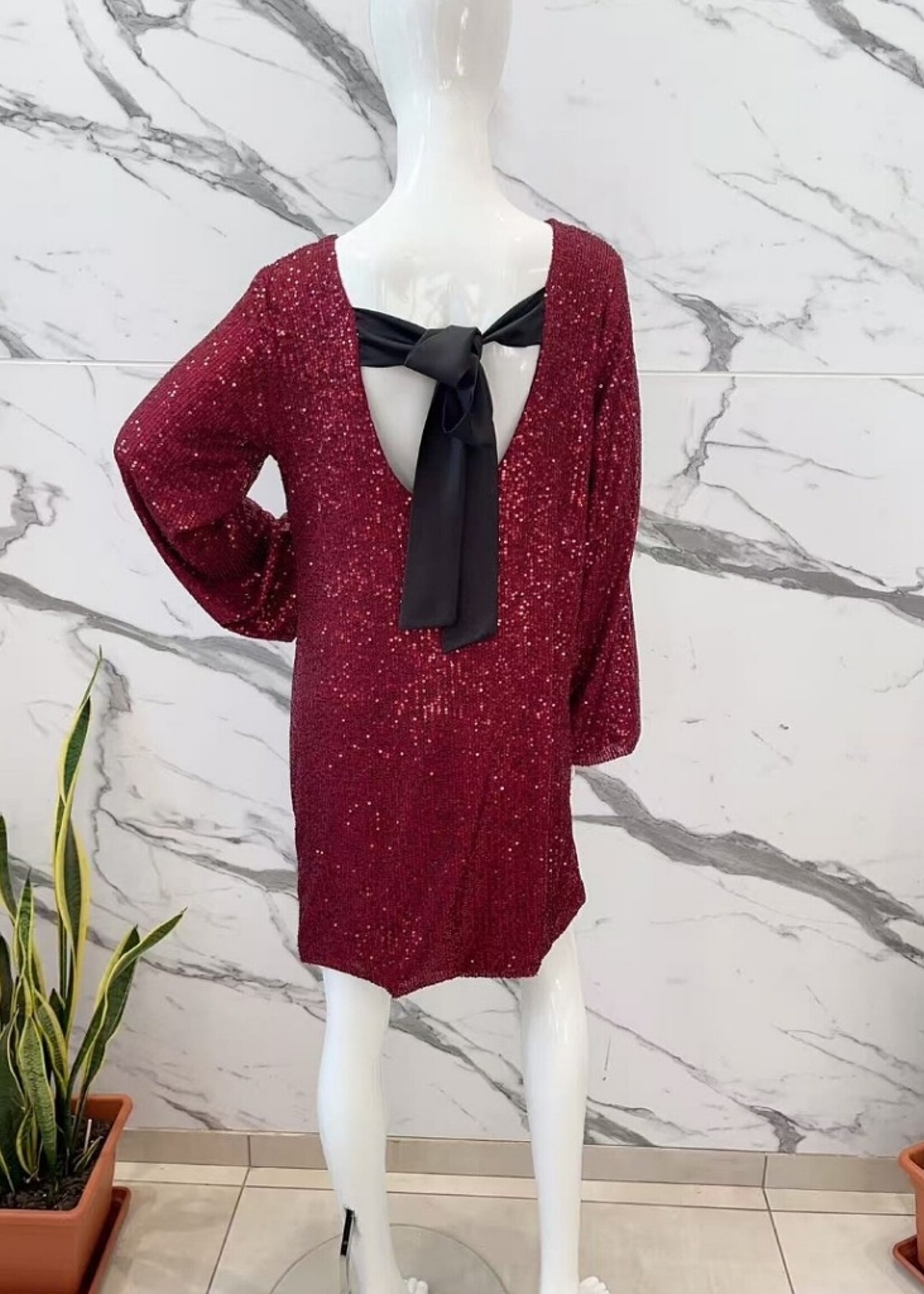 Issyma sequin dress with back bow