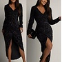 long sequin dress with long sleeves