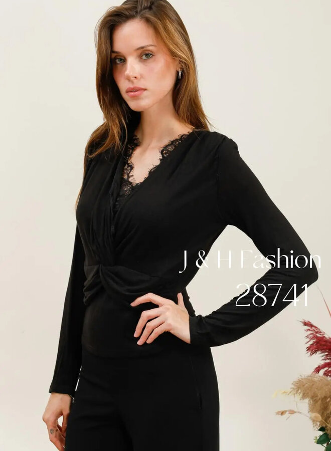 Long sleeve lace top