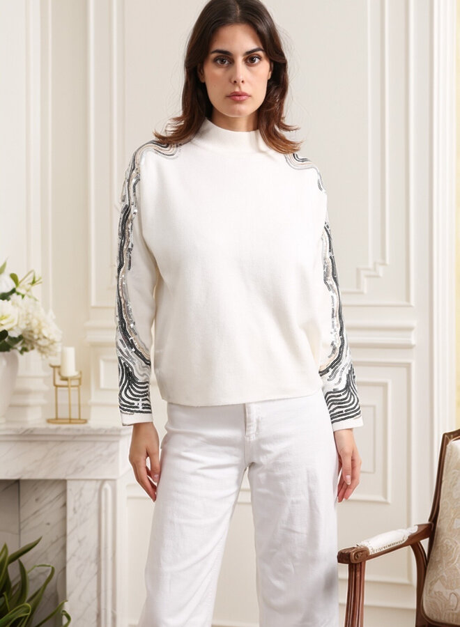 Sequin oversize sweater