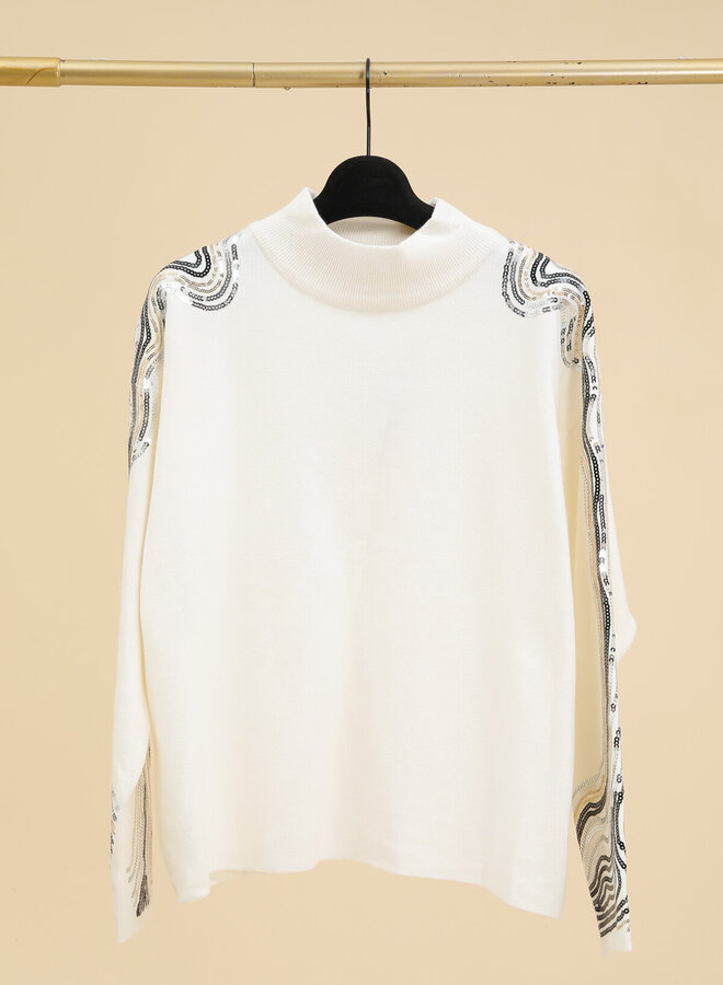 Sequin oversize sweater