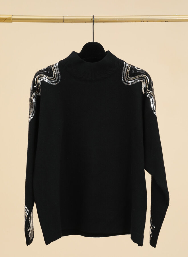 Sequin oversize sweater