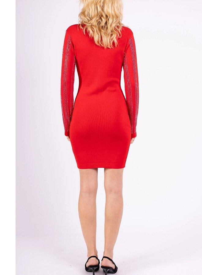 Rhinestone knit party dress