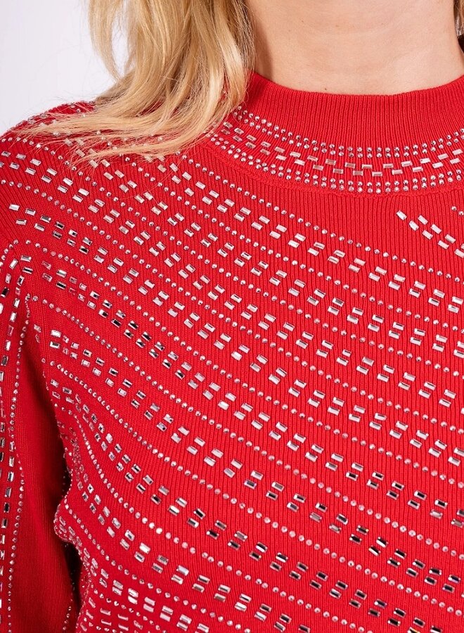 Rhinestone knit party dress