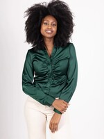 By Clara Silky satin blouse