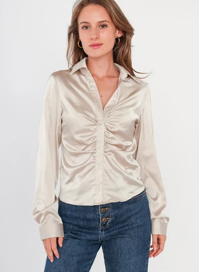 Silky satin blouse