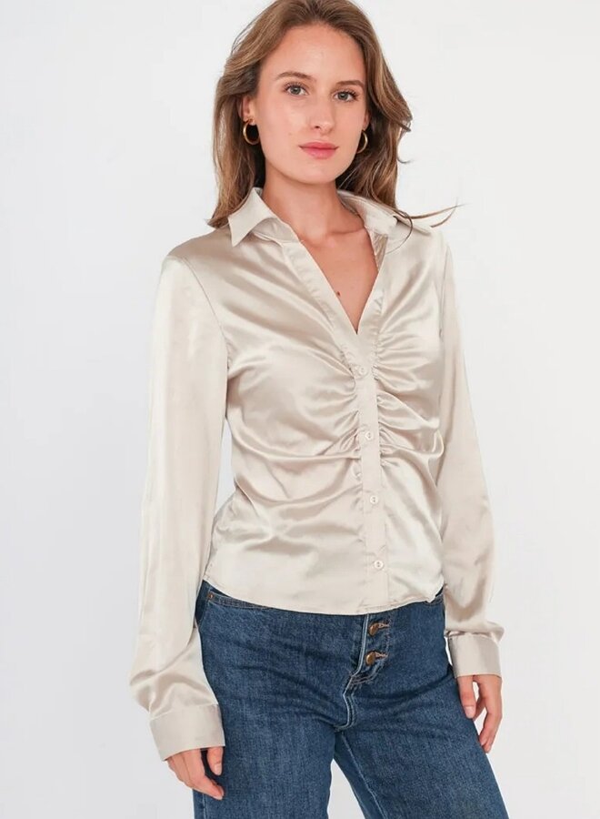 Silky satin blouse