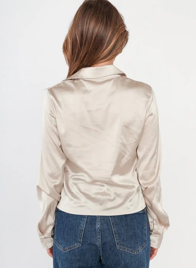 Silky satin blouse