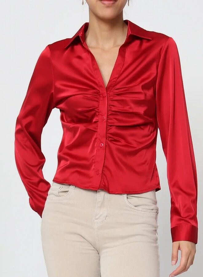 Silky satin blouse