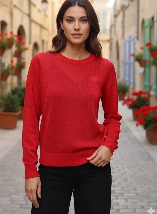 Sparkle heart sweater