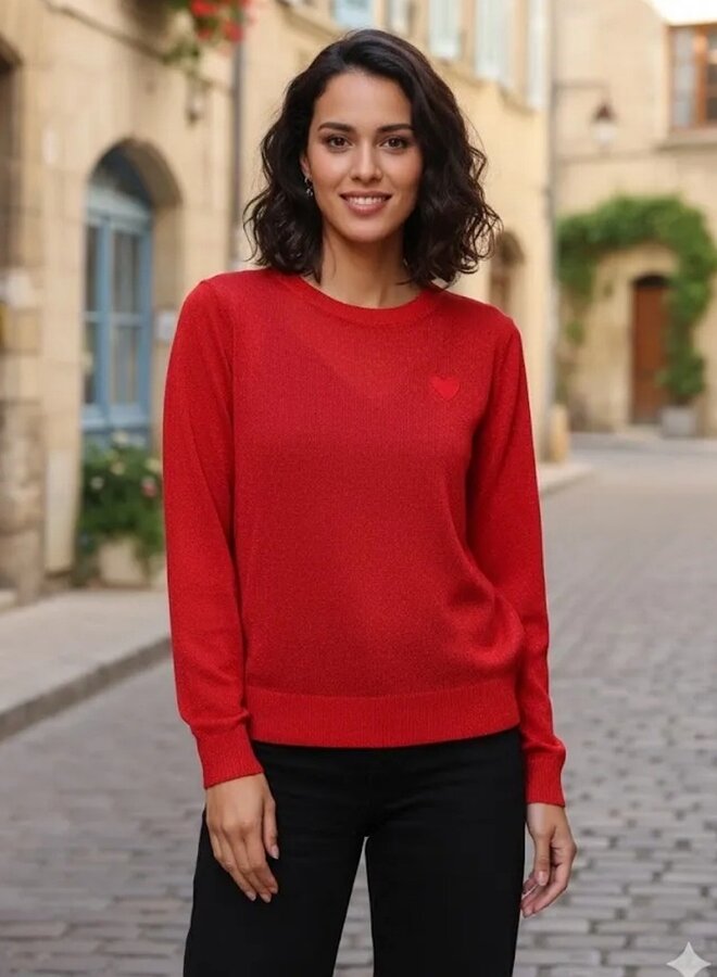 Sparkle heart sweater