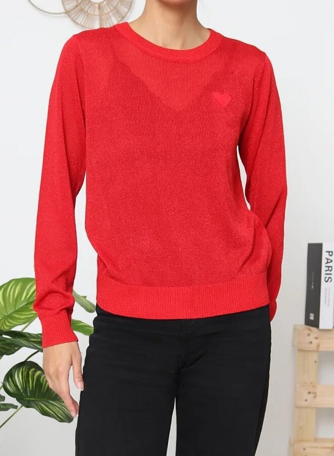 Sparkle heart sweater