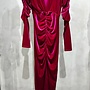 V neck velvet dress