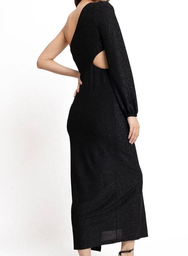 One shoulder cut out gown