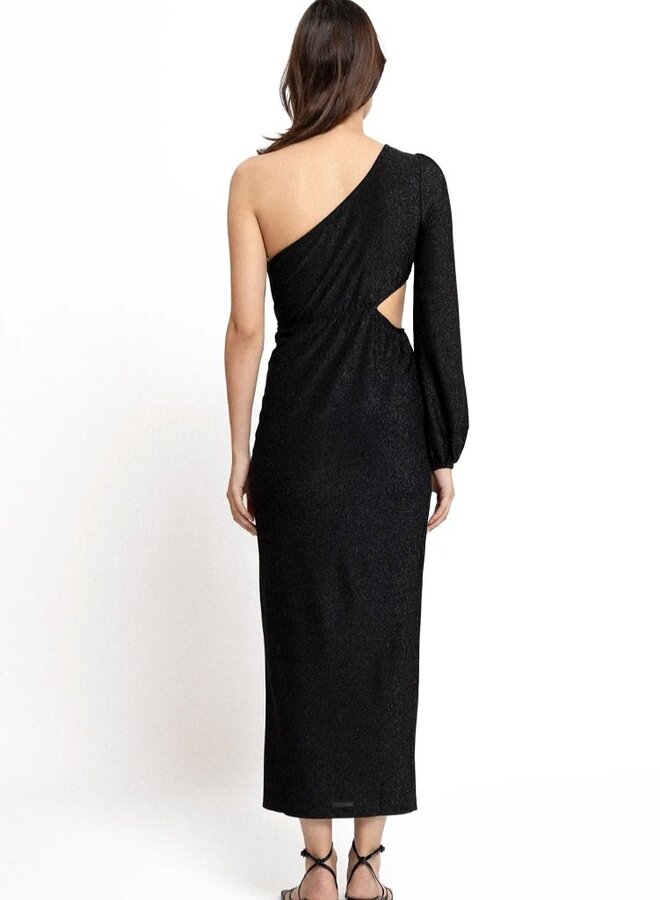 One shoulder cut out gown