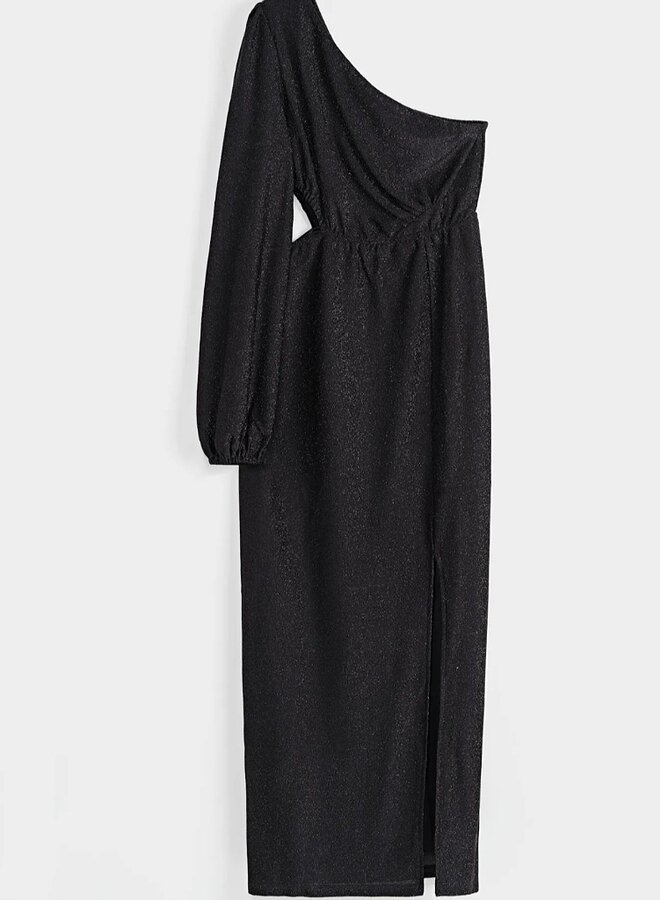 One shoulder cut out gown