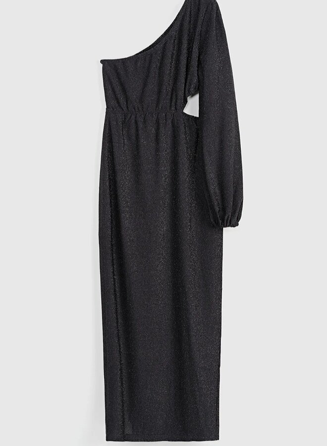 One shoulder cut out gown